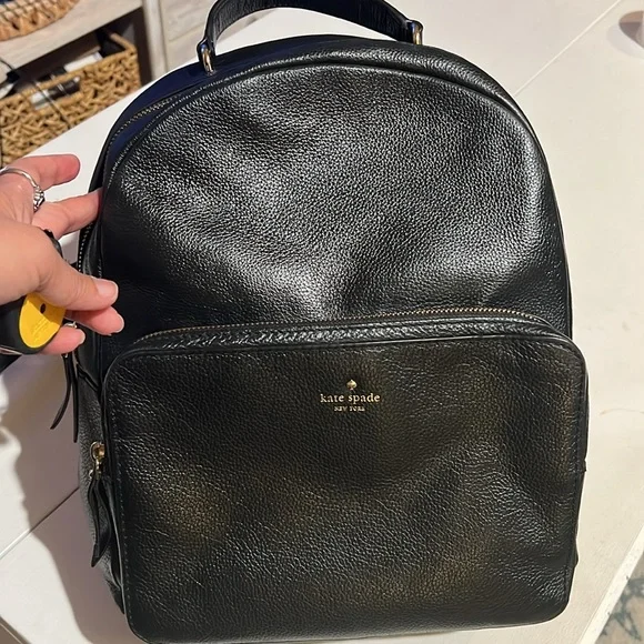 Kate Spade leather black backpack